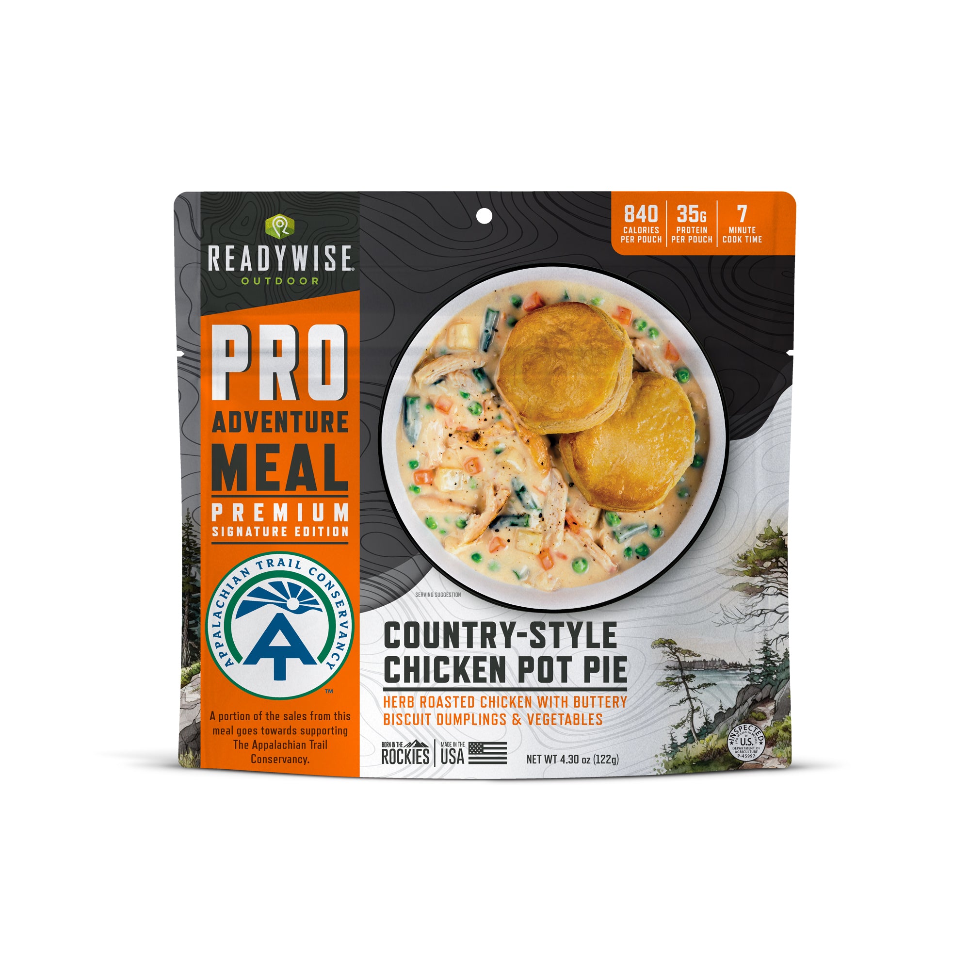 6 CT ReadyWise Emergency Food Pro Adventure Meal Classic Chicken Pot Pie