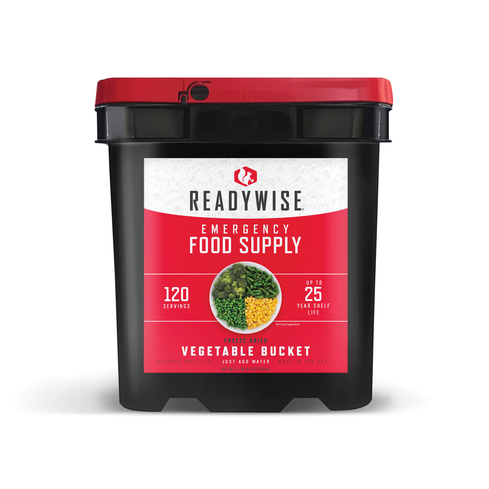 Freeze-Dried Vegetable Bucket Emergency Food- 120 Serving