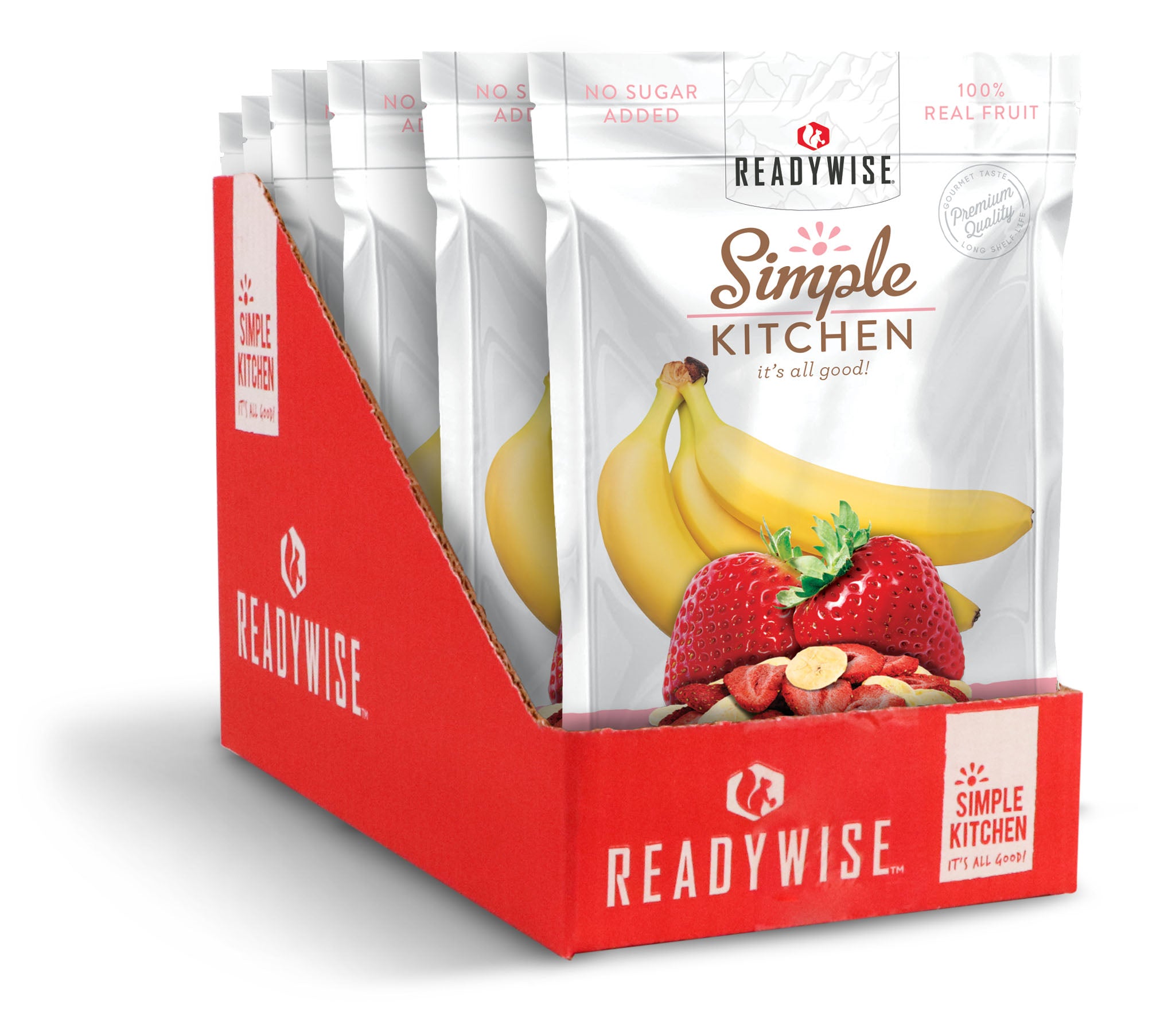 Freeze-Dried Strawberries & Bananas Emergency Food - 6 Pack