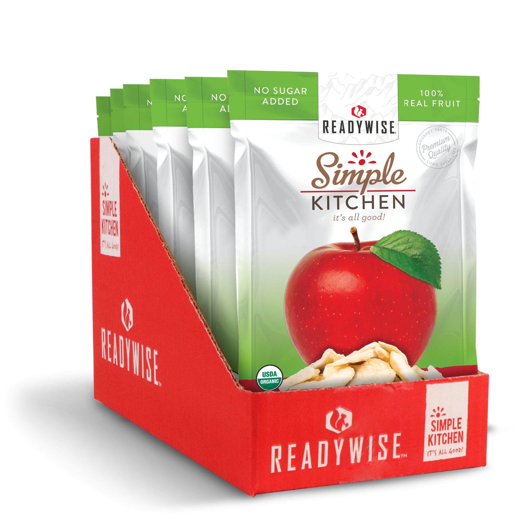 Organic Freeze-Dried Apples Emergency Food- 6 Pack